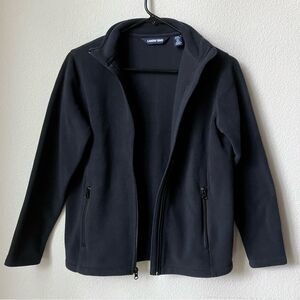 Land’s End Boy’s Black Faux Fleece Casual Outdoors Full Zip Up Jacket M (10-12)